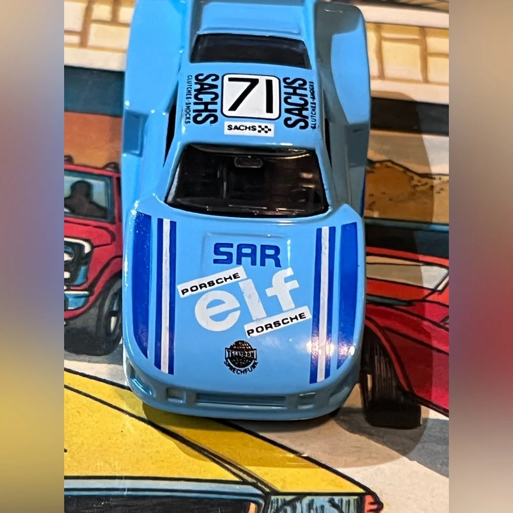 Vintage 1983 Matchbox #71 Racing Porsche 935 Racer Car #55 Blue ELF Sachs